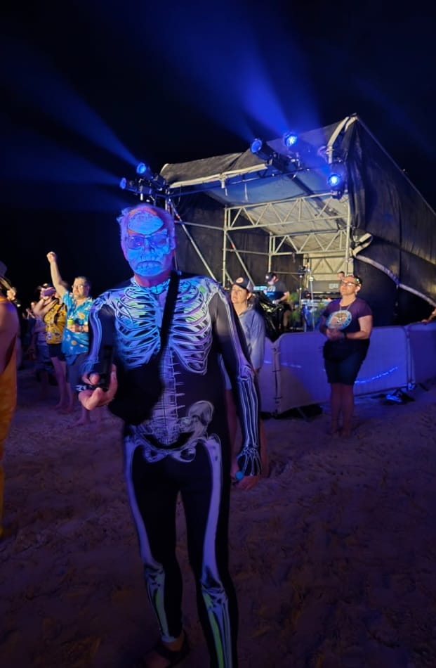 Customer photo review of Chromatic Skeleton Men's Costume