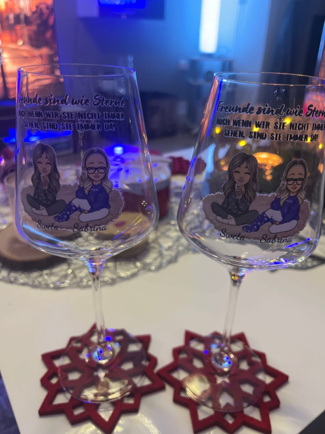 Customer photo review of Herzensmenschen - Personalisiertes Weinglas