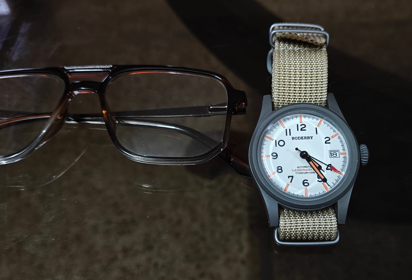 Customer photo review of LANDMASTER - 100M Waterproof Titanium Automatic Field Watch | White-bracelet