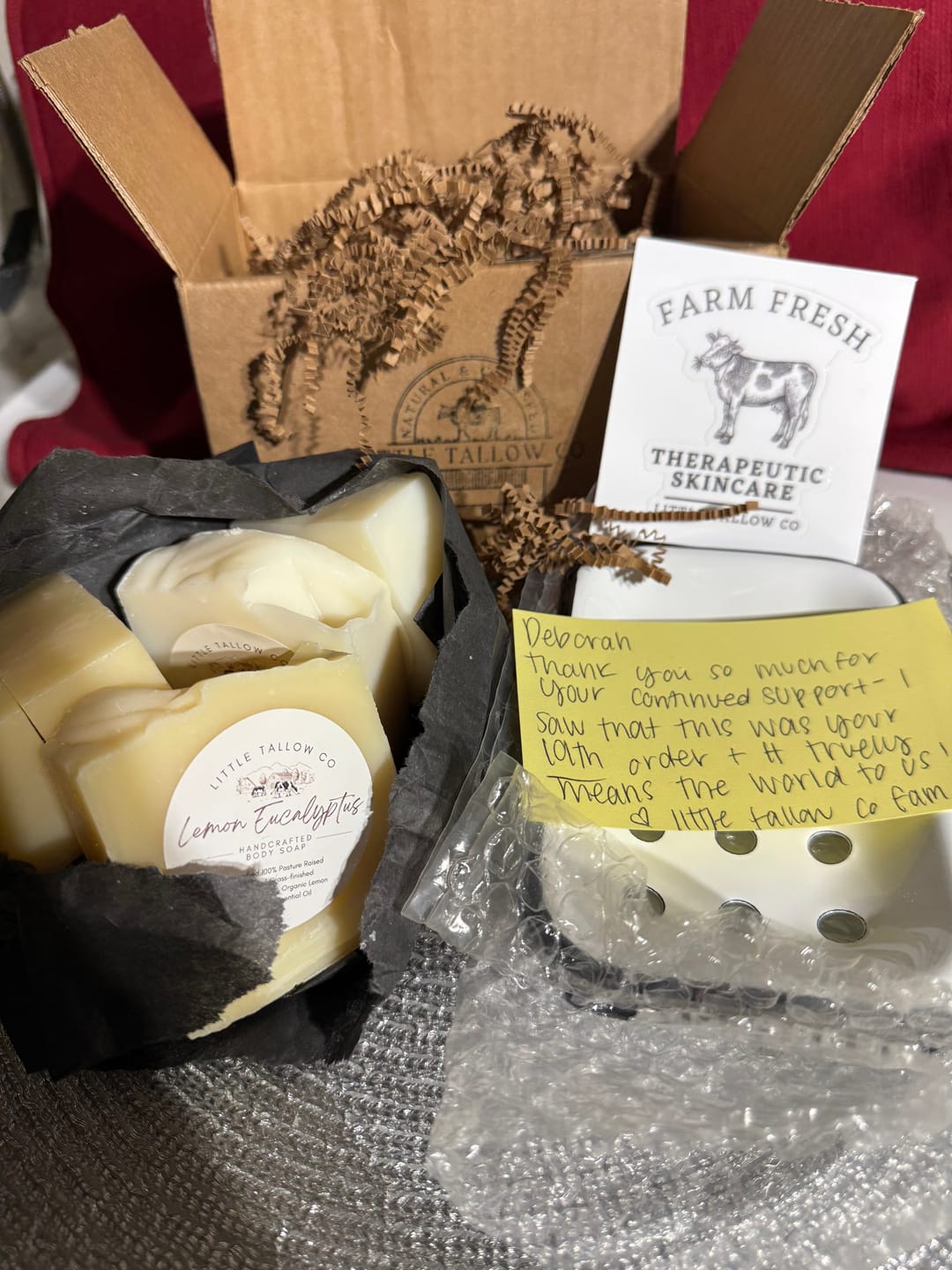 Customer photo review of Handmade Tallow Soap