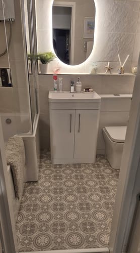 Customer photo review of Pride 1150mm 2-Door Vanity & WC Combination Unit Set - White Gloss