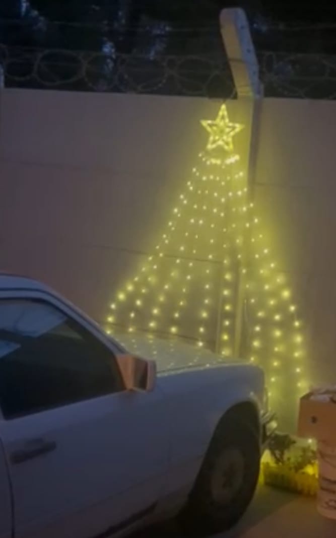 Customer photo review of Estrella Navidad Solar - 3 m Luz Cálida/Multicolor 300 Leds