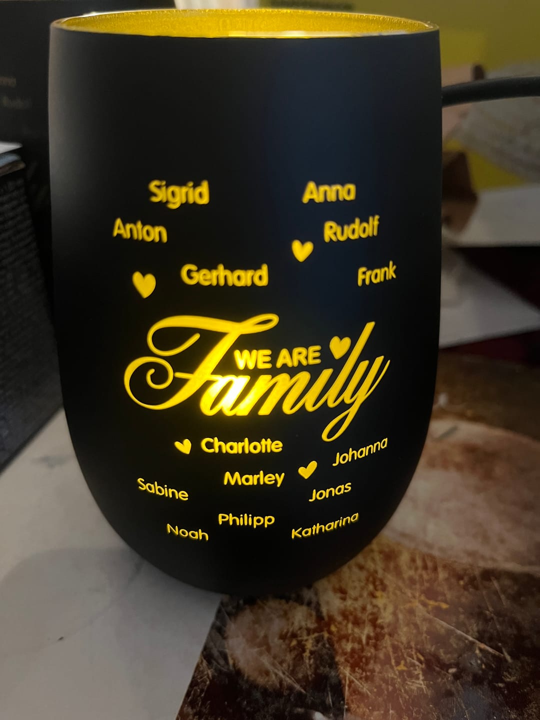 Customer photo review of We are Family - Familien-Windlicht