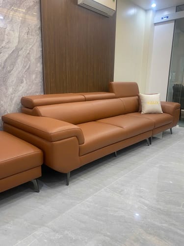 Customer photo review of Sofa văng da 3 chỗ tựa gật gù - WESTLIE