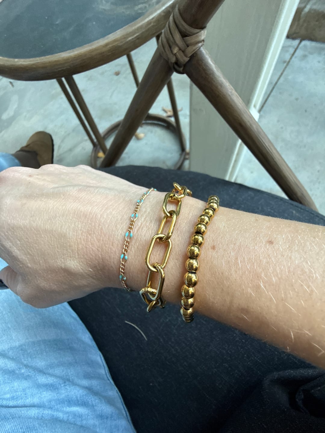 Customer photo review of Tulum Chunky Paperclip Bracelet (Bundle)