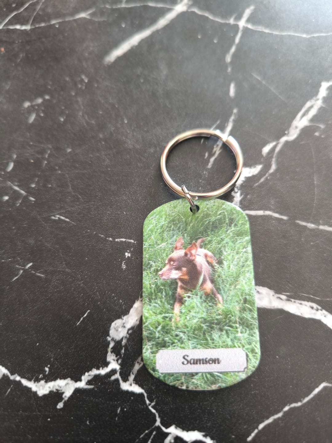 Customer photo review of Doppeltes Foto - Individueller Dog Tag Schlüsselanhänger
