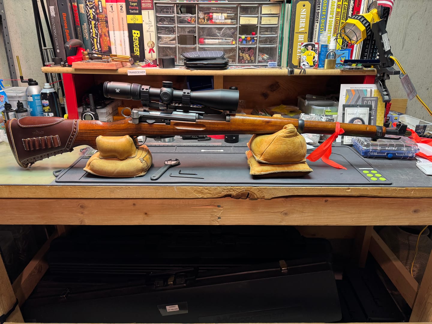 Customer photo review of Swiss K31 NDT (No Drill-Tap) Scope Mount Picatinny Rail with adjustable shell deflector
