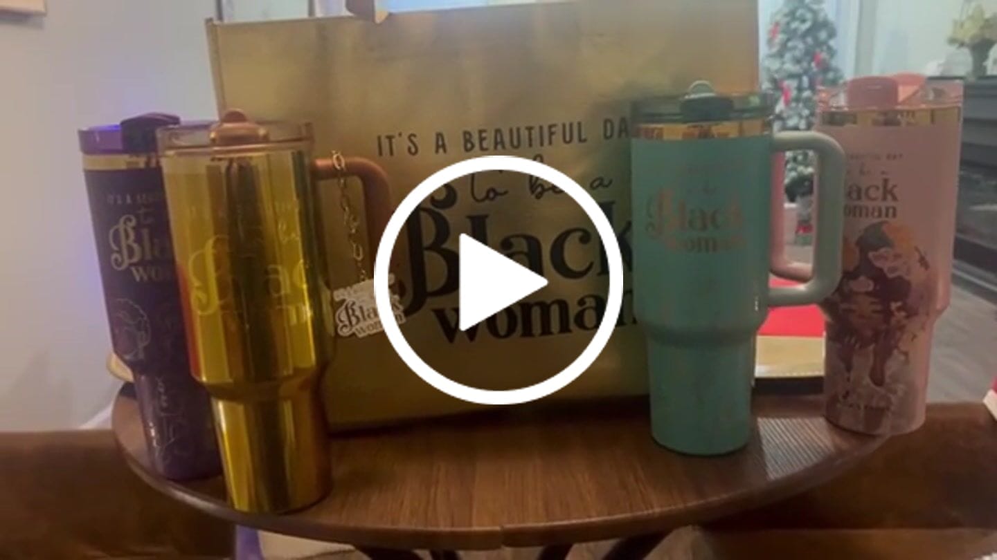 Customer video review of “Purple Reign” 40oz Insulated Tumbler – "It’s a Beautiful Day to be a Black Woman" | PRE-ORDER SHIPS BY 12/12/25