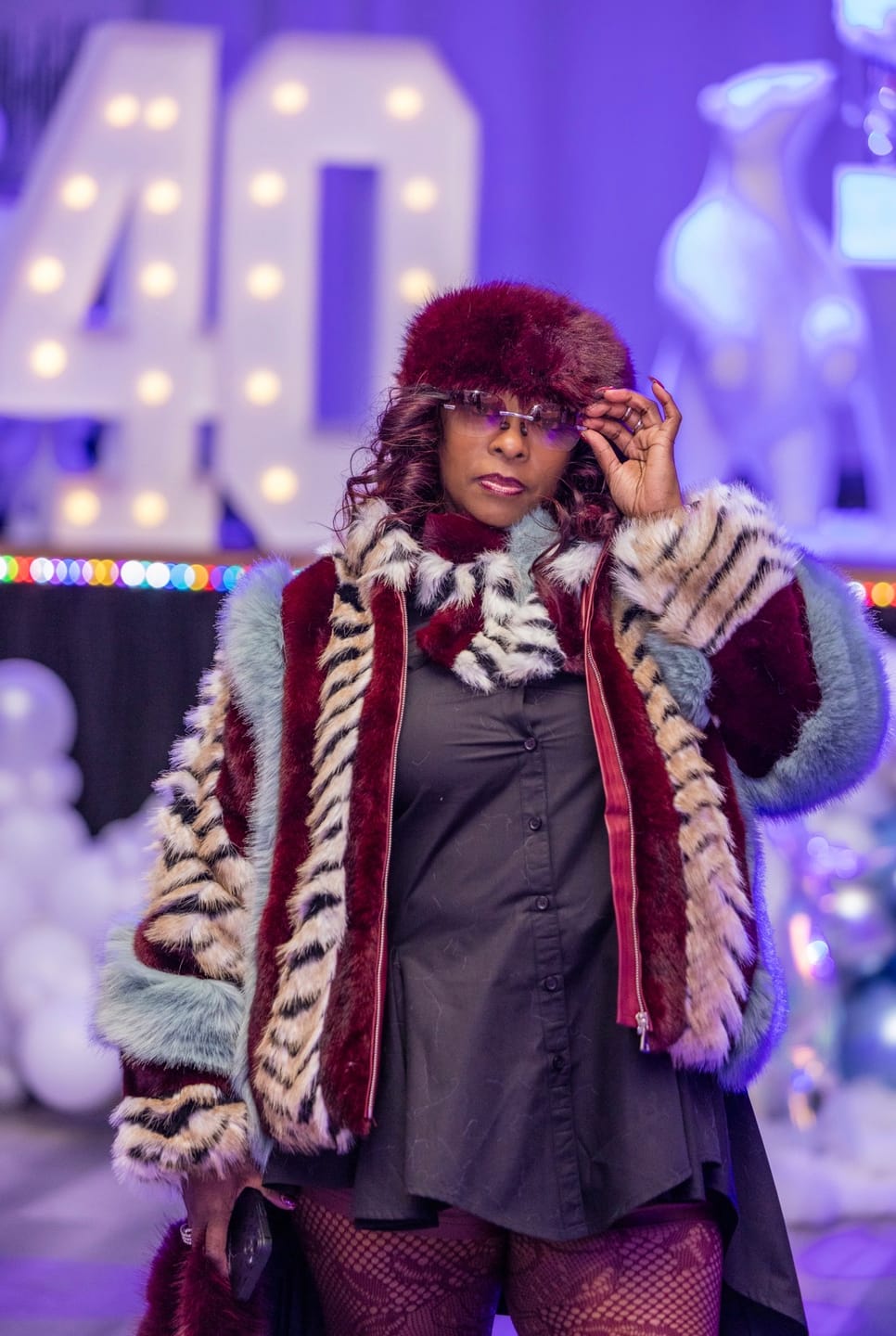 Customer photo review of INEZ MULTI FAUX FUR JACKET