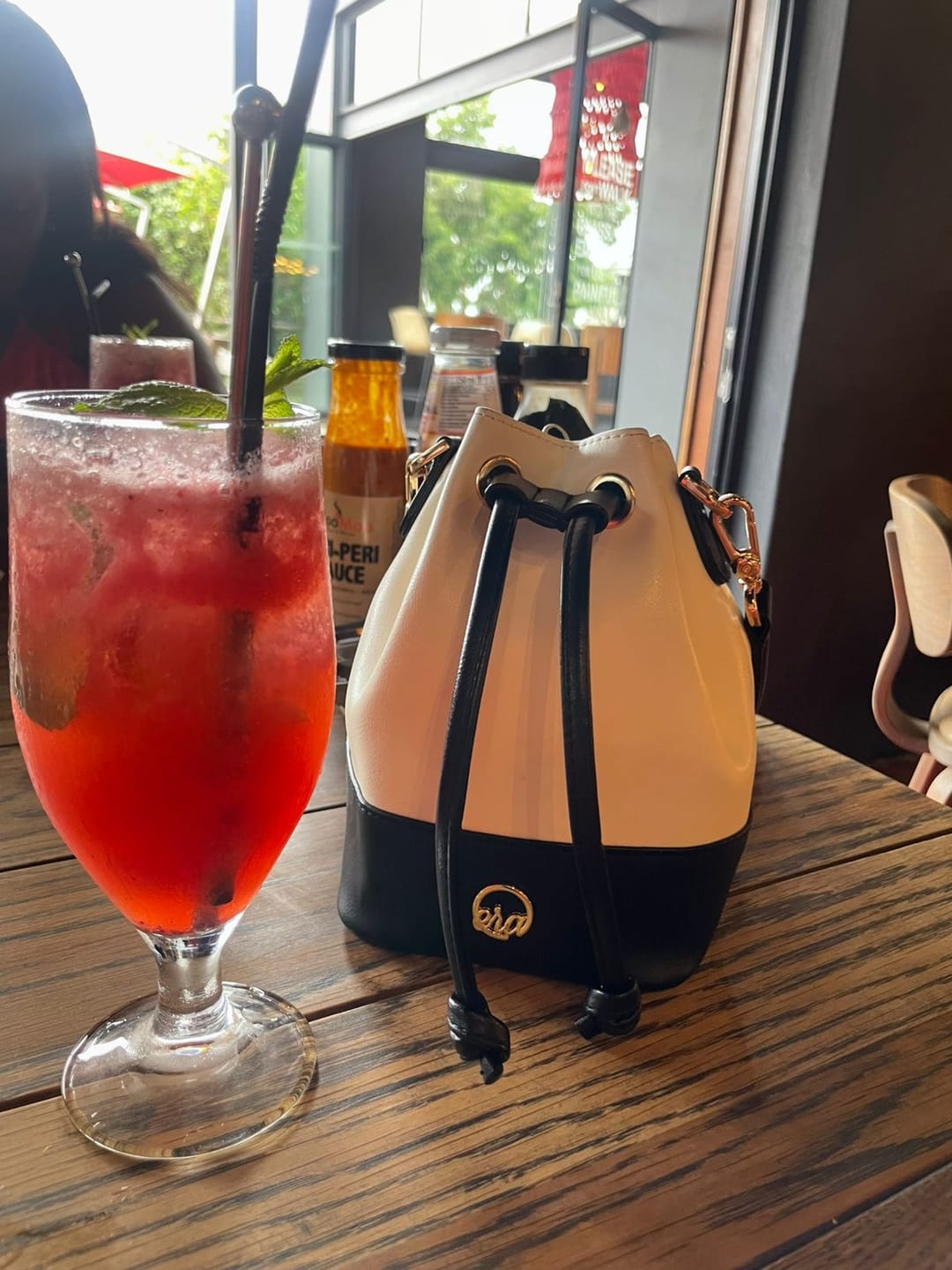 Customer photo review of The Monroe Bucket Bag