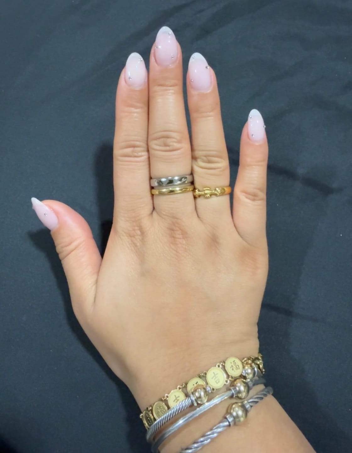 Customer photo review of Chrome Cross Ring Band
