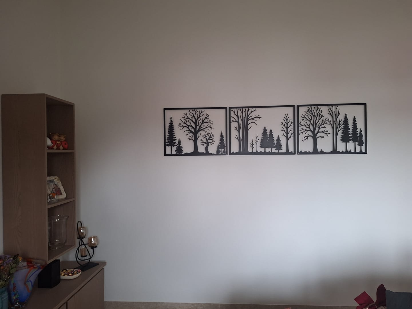 Customer photo review of Décoration Murale en Métal - Forêt Triptyque