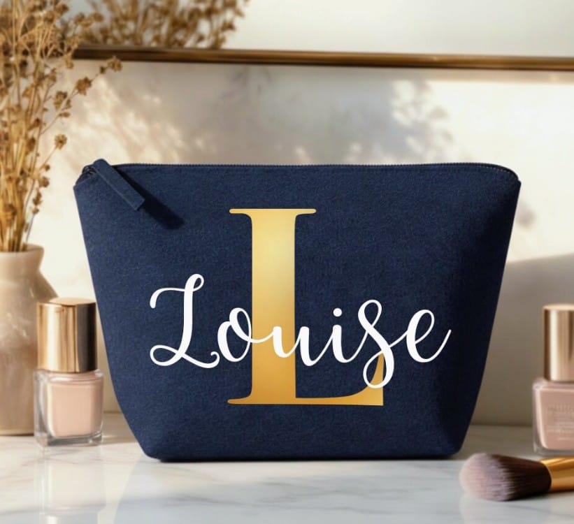 Customer photo review of Initiale - Individuelle Kosmetiktasche Filz