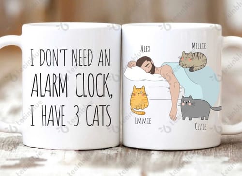 Customer photo review of Personalized Cat Dad Mug