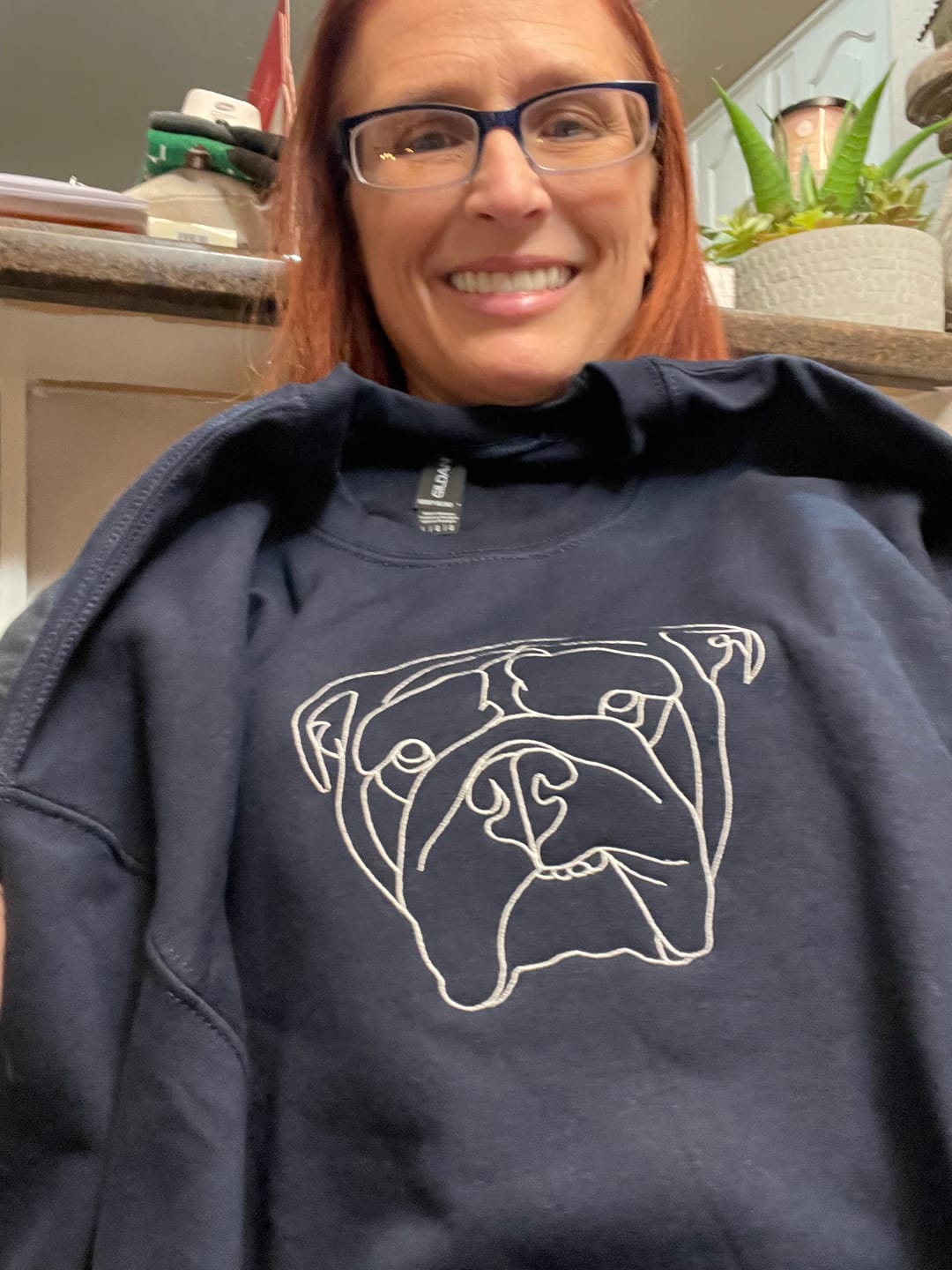 Customer photo review of Custom Embroidered Sweatshirt