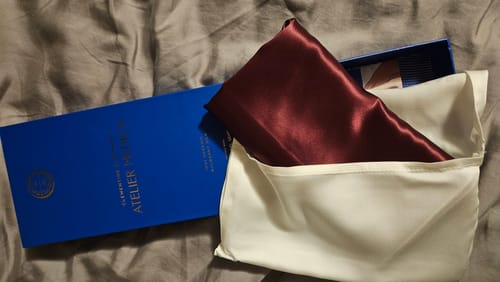 Customer photo review of Atelier Medica Organic Silk Pillowcase