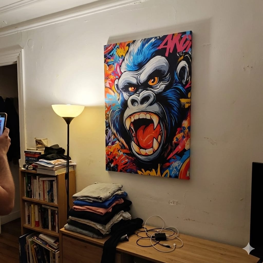 Customer photo review of Toile - Gorilla Rage