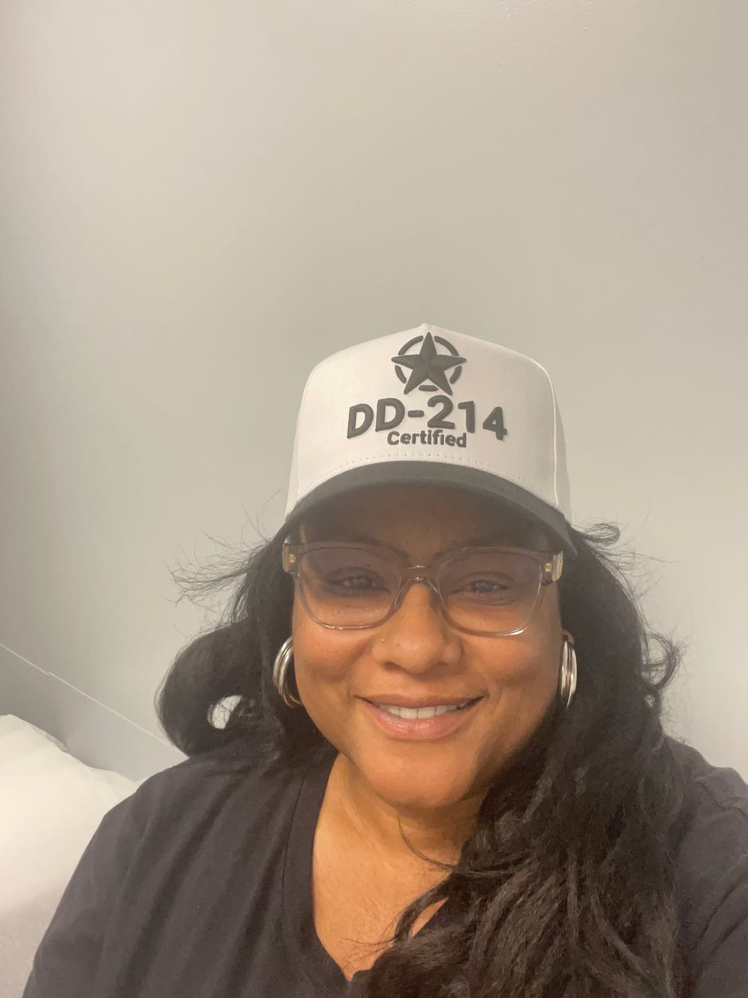 Customer photo review of Veterans Honor Snapback - (White & Black)