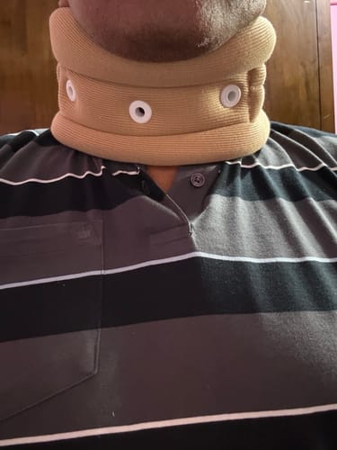 Customer photo review of Cervical Collar without Chin Support | Provides Support to Neck & Relieves Pain (Beige)
