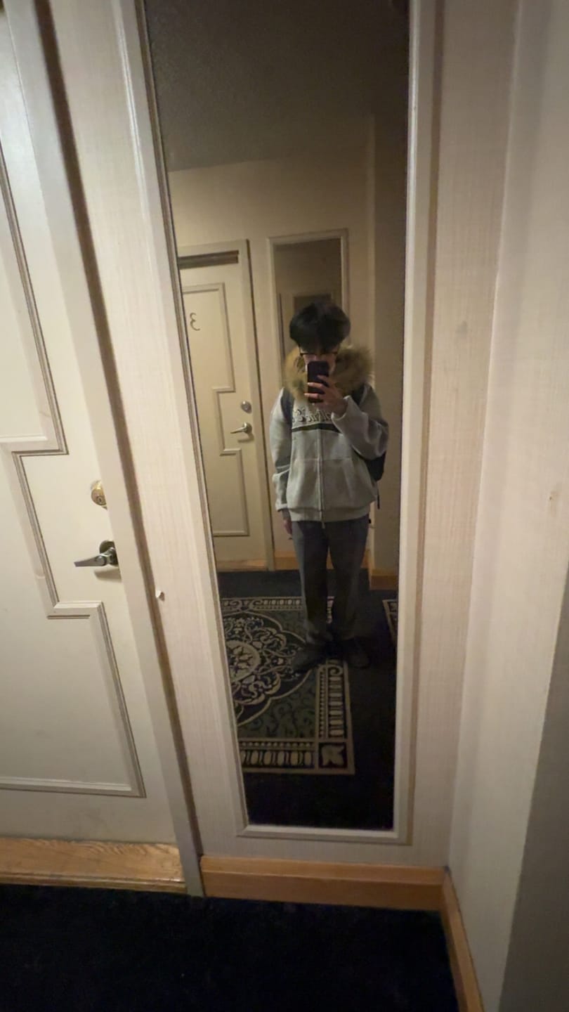 Customer photo review of Aelfric Eden Boxy Faux Fur Collar Hoodie