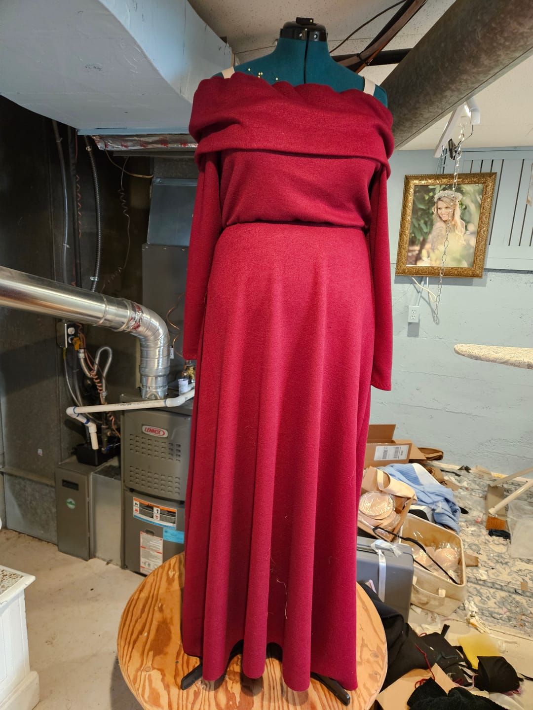 Customer photo review of Burgundy Ultra Soft Faux Cashmere