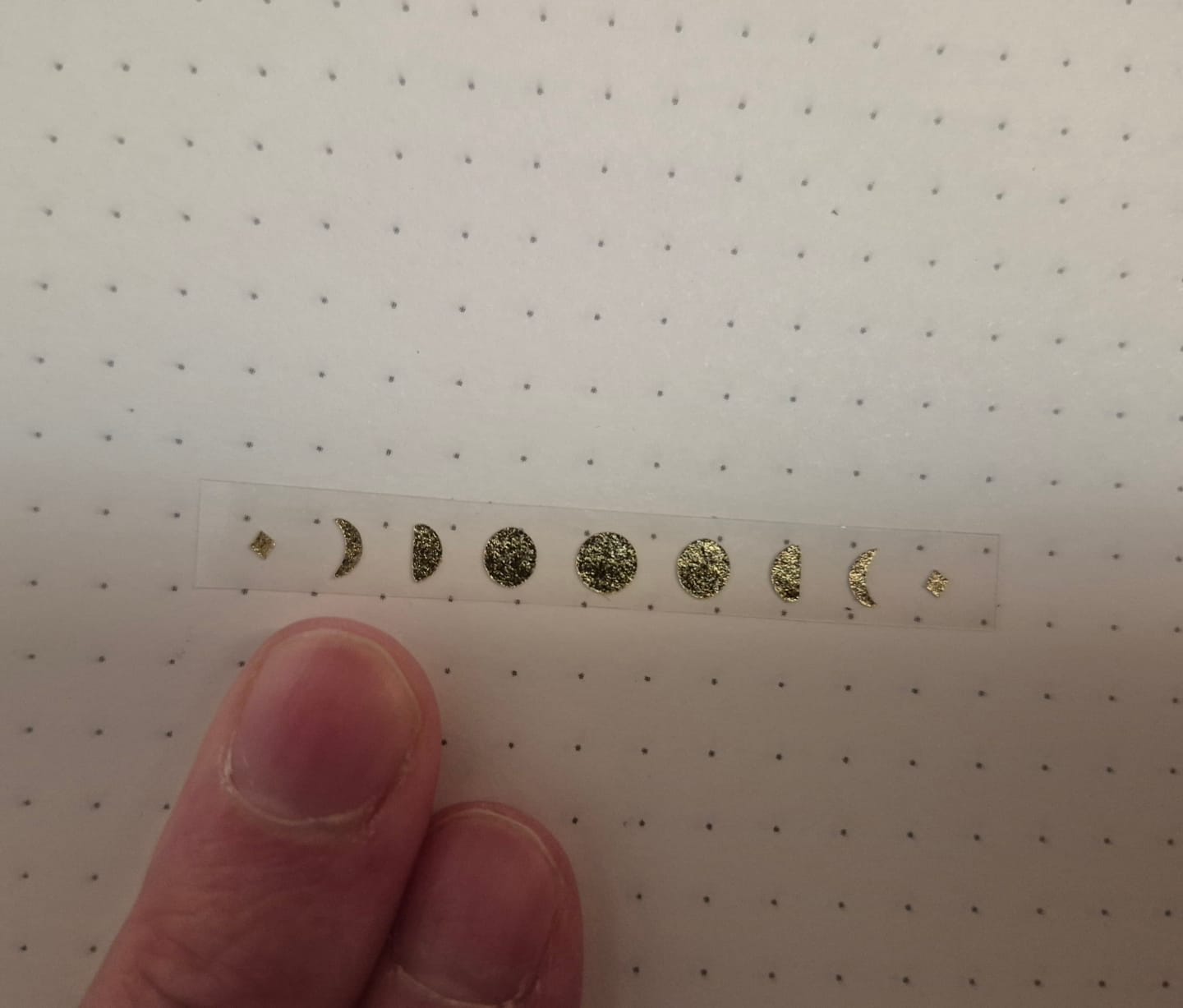 Customer photo review of Moon Phases Planner Sticker Sheet