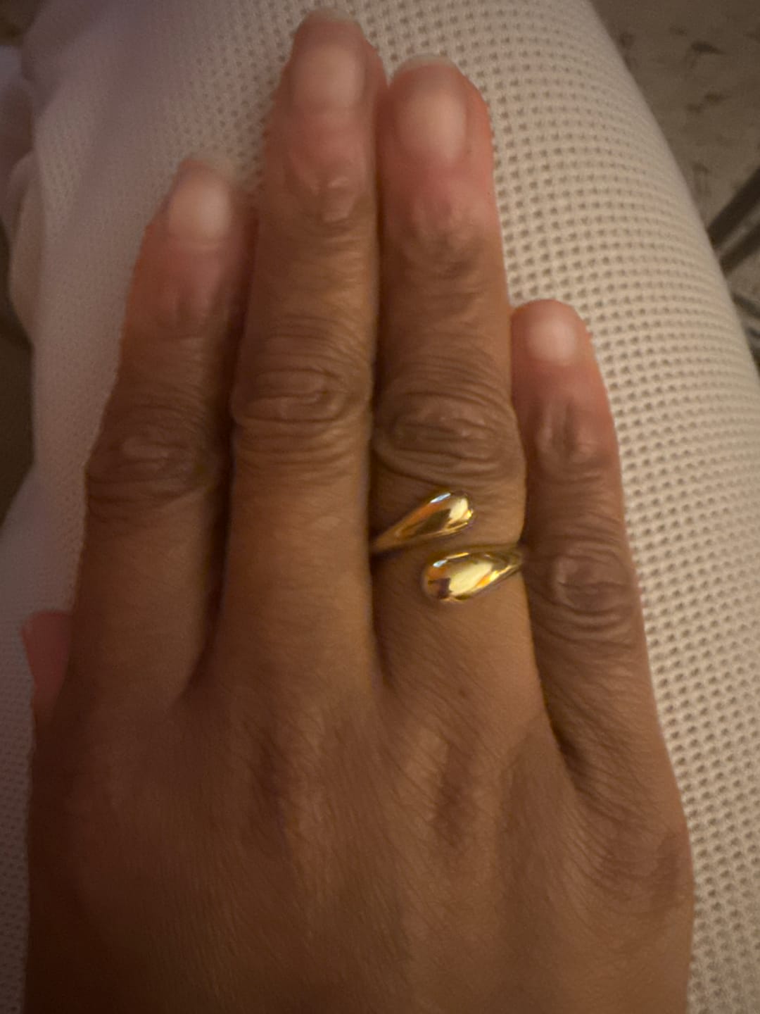 Customer photo review of Open Twist Drop Ring