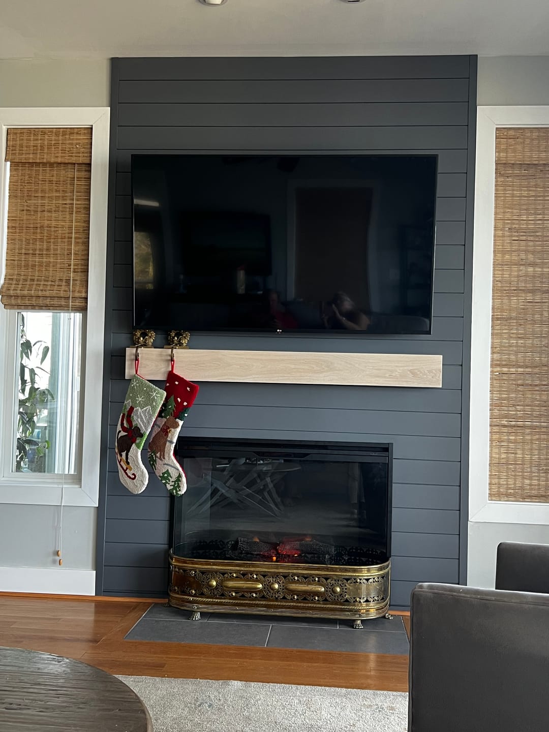 Customer photo review of White Oak Fireplace Mantel
