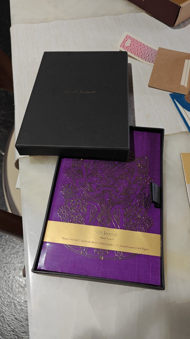 Customer photo review of Journal Luxe Silk - Peacock Symphony
