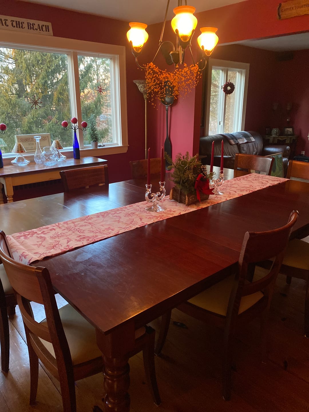 Customer photo review of Winter Forest Table Runner