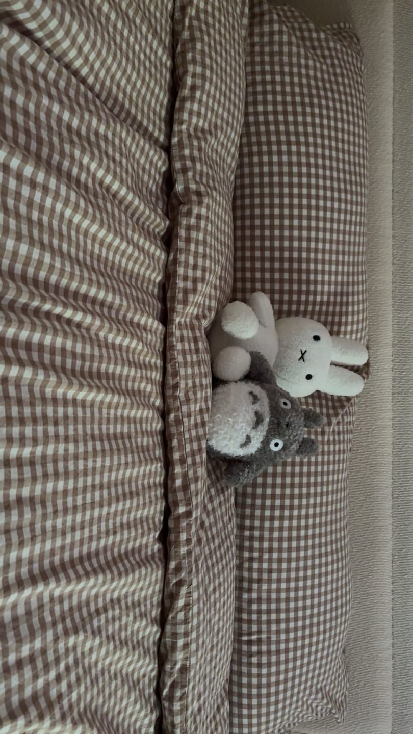 Customer photo review of Cotton Small Gingham Duvet Cover - Green