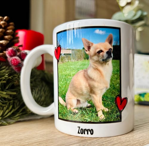Customer photo review of Dein Haustier Foto - Personalisierte Tasse