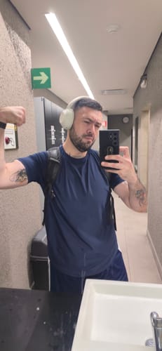 Customer photo review of Training Sport Tee - Navy Blue