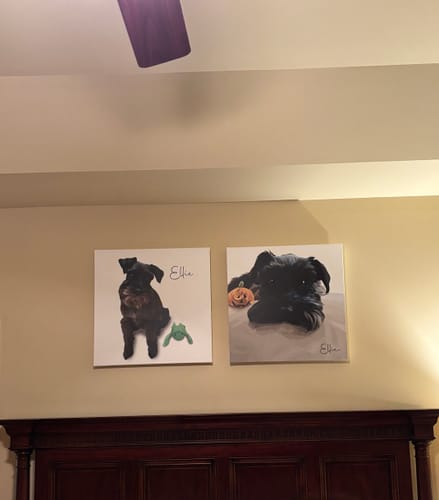 Customer photo review of Pet Art Canvas Wrap