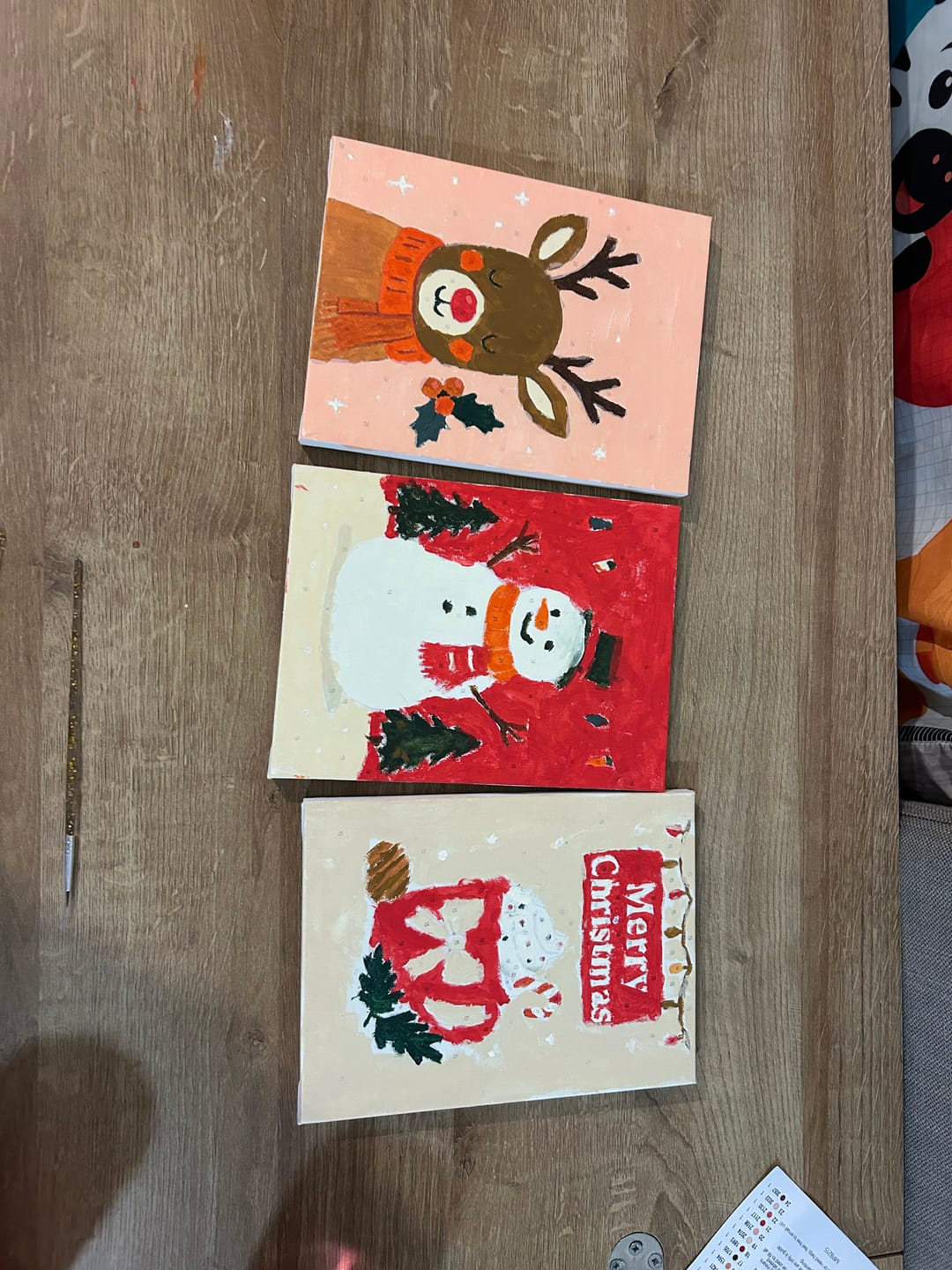 Customer photo review of 6 Mini Paintings -  Classic Christmas Set