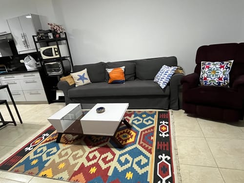 Customer photo review of Moroccan Digital Kilim Artsian Rug