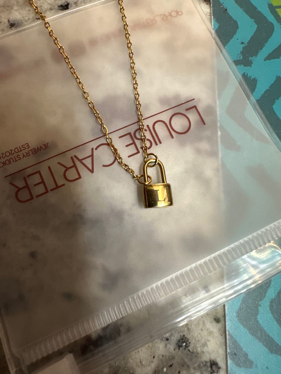 Customer photo review of Ellie Initial Love Lock Necklace (Bundle)