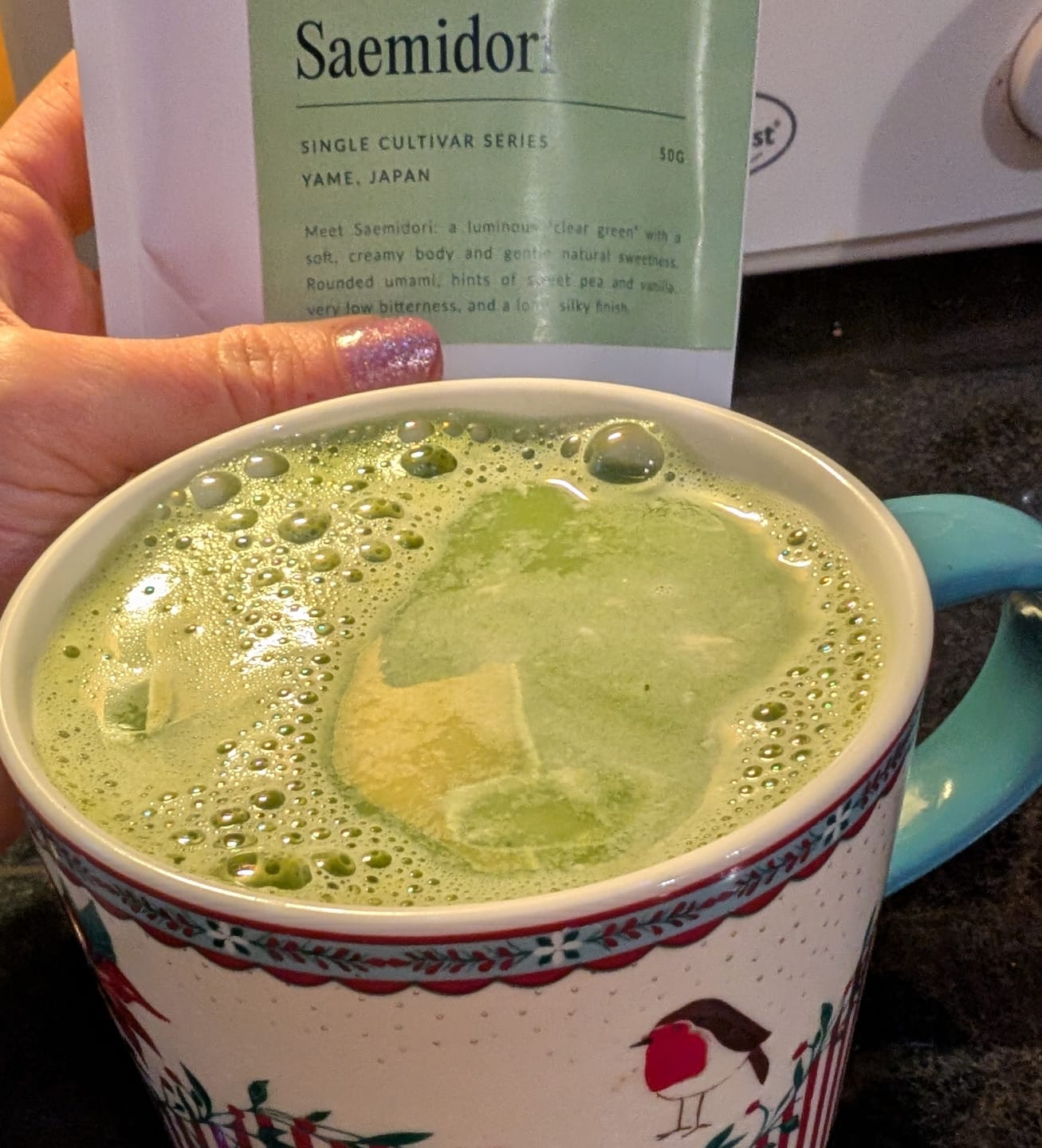 Customer photo review of Yame Saemidori — Single-Cultivar, Limited Edition (50g)