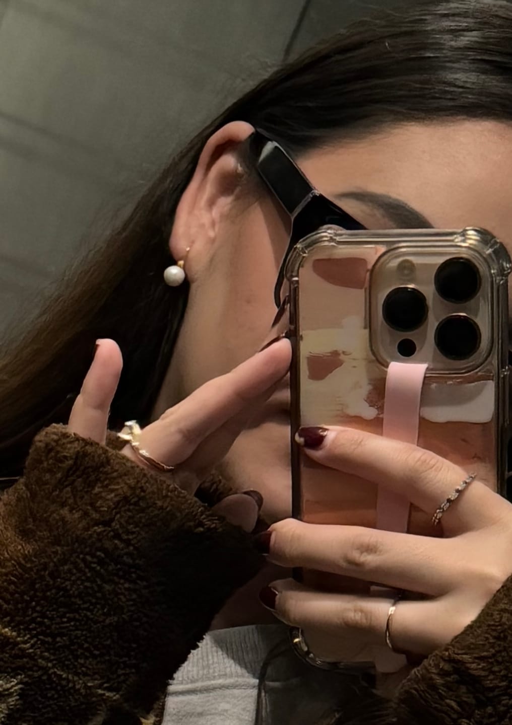 Customer photo review of Par Arete Colgante Con Perla 6 mm