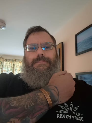 Customer photo review of Wolfsbane Copper Cuff - Seconds