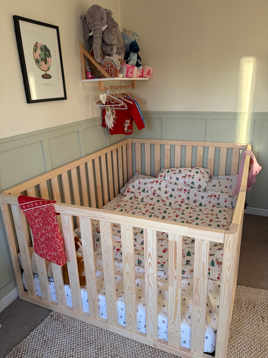 Customer photo review of High Sided Toddler Floor Bed