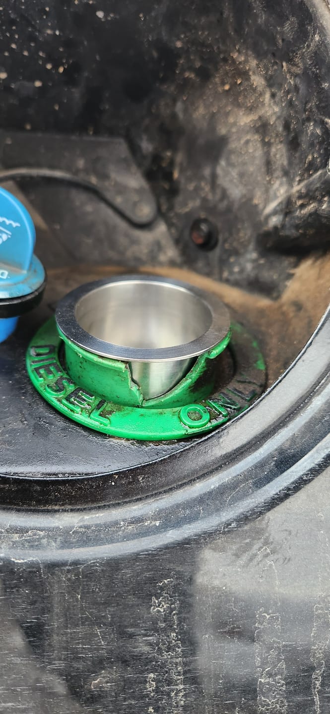 Customer photo review of 2013-2018 RAM Billet Fuel Filler Cap Fix Kit (A036/A049)