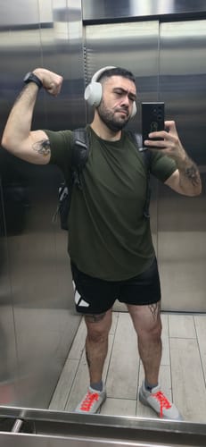 Customer photo review of Training Sport Tee - Army Green