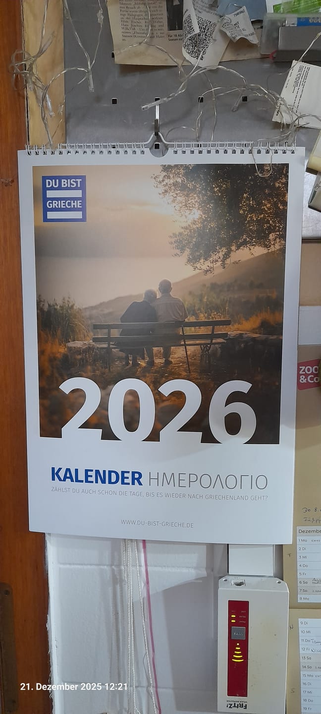 Customer photo review of DU BIST GRIECHE Kalender 2026