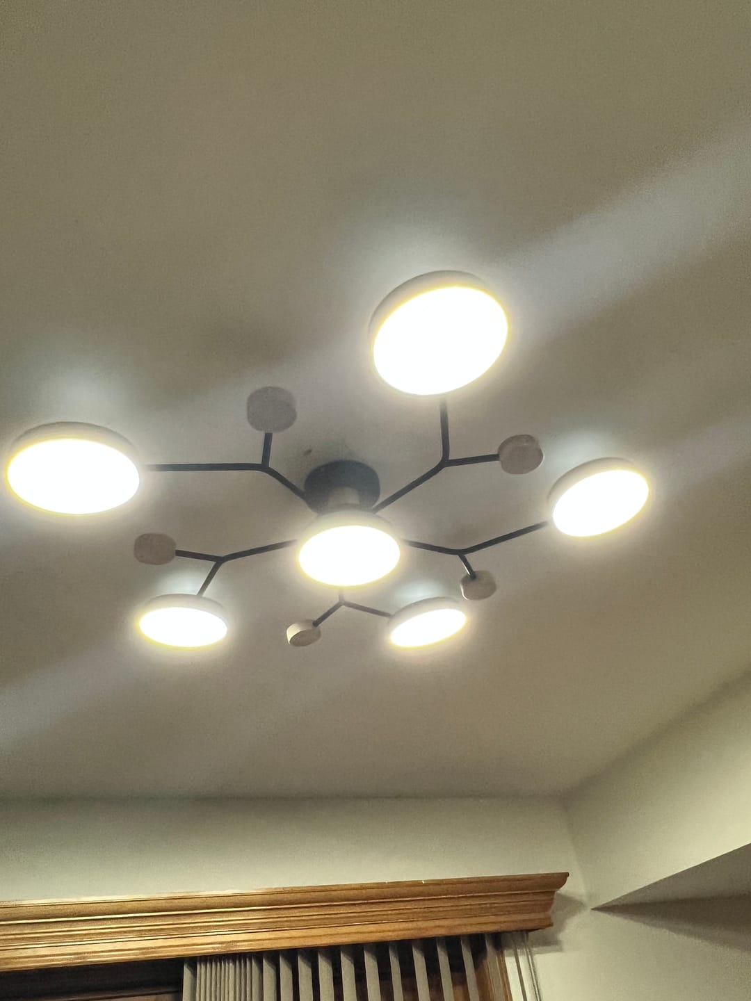 Customer photo review of Large Multi-Head Round Semi-Flush Mount Light 7-Light