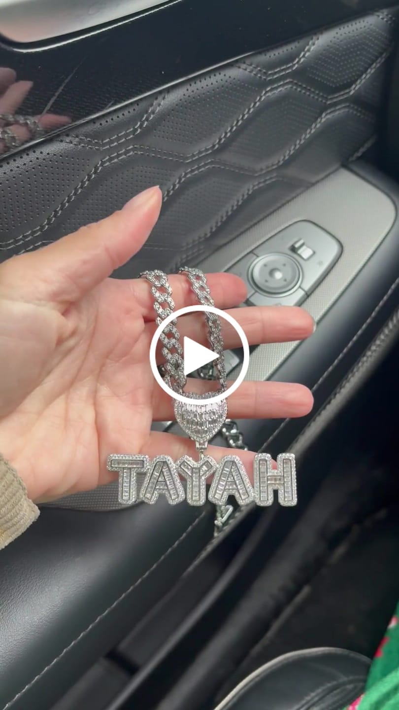 Customer video review of UNIQUELY YOURS NAME PLATE NECKLACE