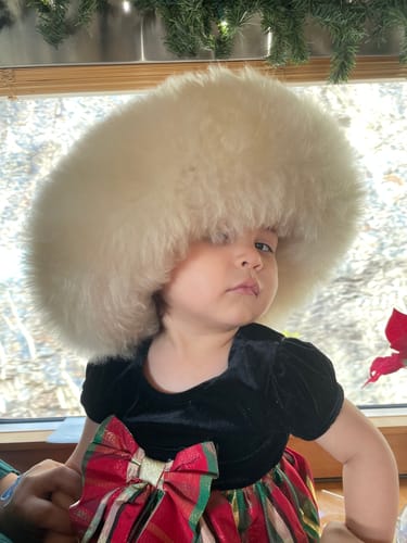 Customer photo review of Alpaca Fur Hat