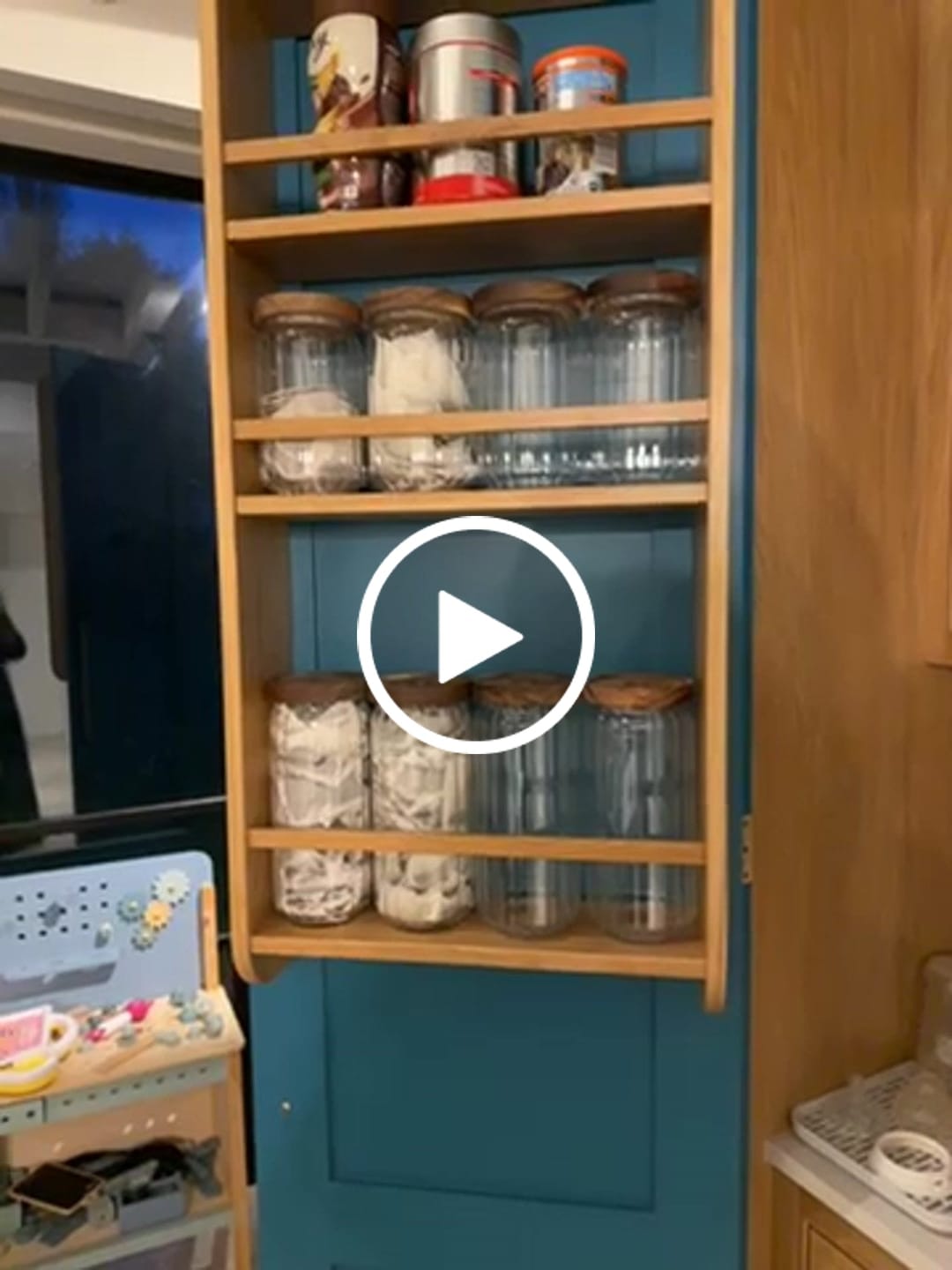 Customer video review of Ribbed Acacia Glass Pantry Jars