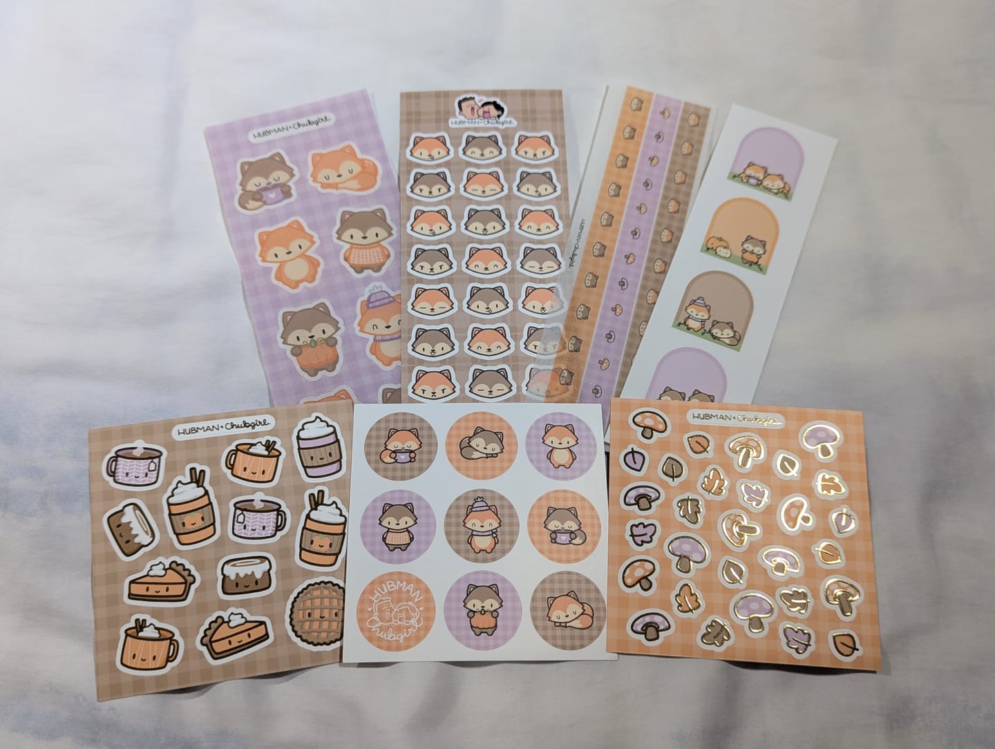 Customer photo review of Autumn Foxes Variety Sticker Pack