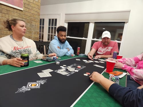 Customer photo review of Poker Mat Luxury Green 240x100